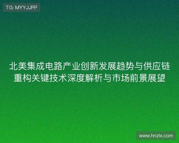 北美集成电路产业创新发展趋势与供应链重构关键技术深度解析与市场前景展望